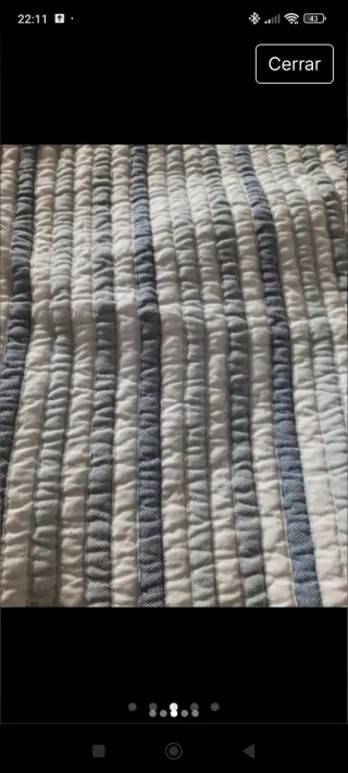 Colcha Zara Home Algodón Rayas de 100x120 cm.