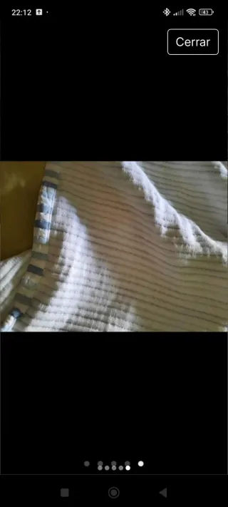 Colcha Zara Home Algodón Rayas de 100x120 cm.