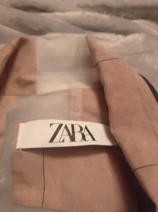 Blazer Zara Beige Finito Transparente