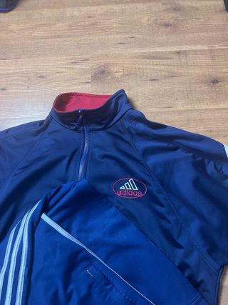 Conjunto Adidas Vintage Azul y Rojo