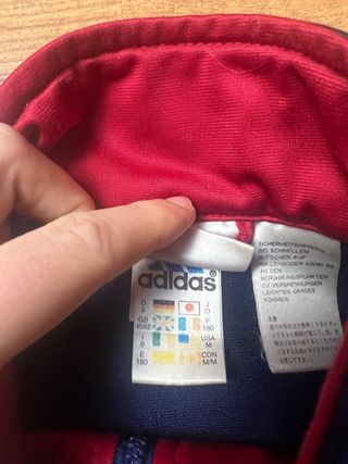 Conjunto Adidas Vintage Azul y Rojo