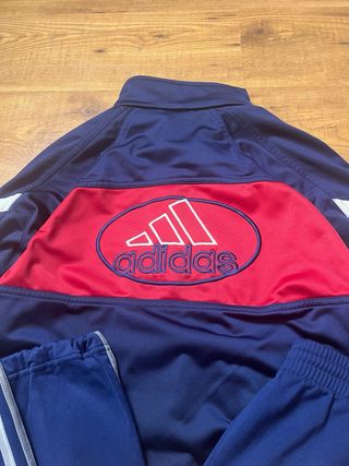 Conjunto Adidas Vintage Azul y Rojo