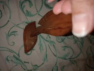 Figura de madera de ave decorativa