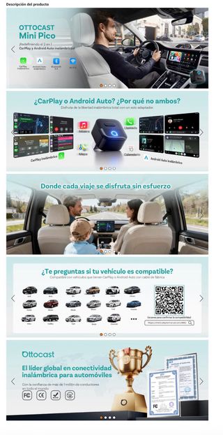 NUEVO! (85€) Ottocast Mini Pico 2026 Inalámbrico