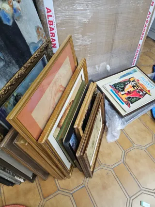 Lote de Oleos de Época con Margen x comerciantes.