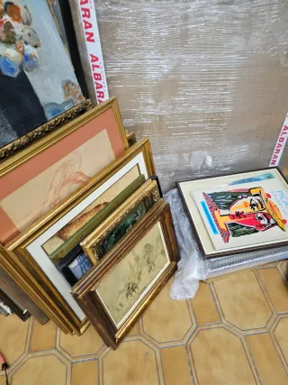 Lote de Oleos de Época con Margen x comerciantes.