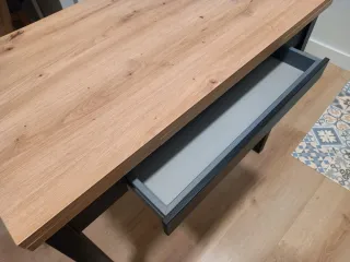 Mesa extensible madera patas metal