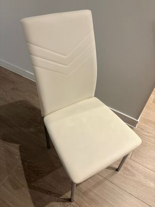 Sillas Comedor Piel Sintética Blancas