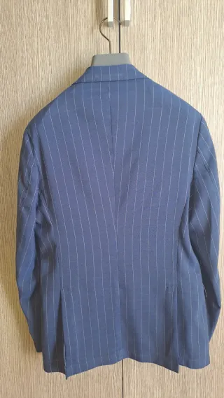 Giacca blu a righe DAN JOHN