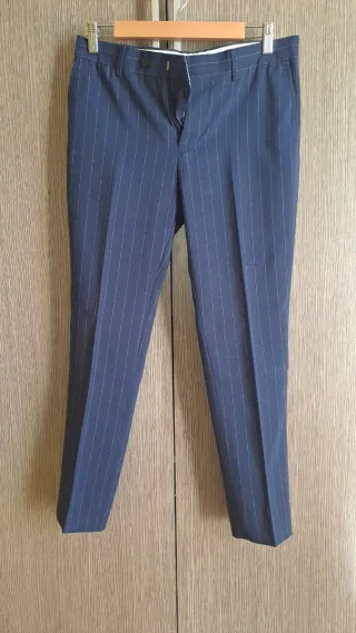 Giacca blu a righe DAN JOHN