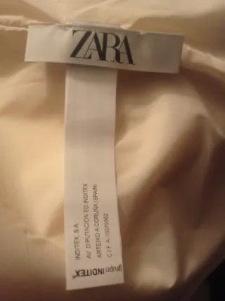 Chaqueta Zara Beige Cremallera
