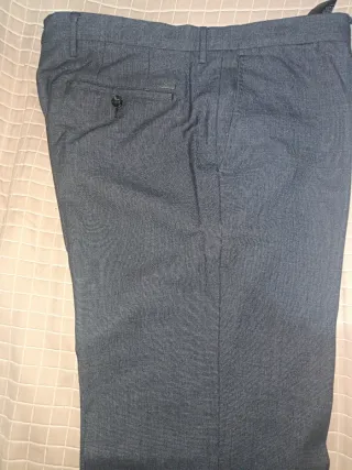 Pantalón gris (lana y algodón)