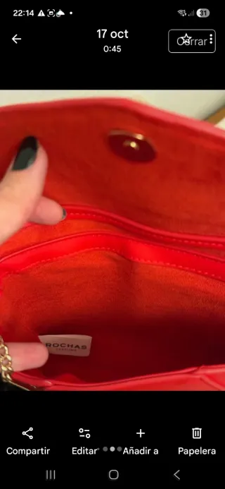 Bolso Rochas Rojo Nuevo