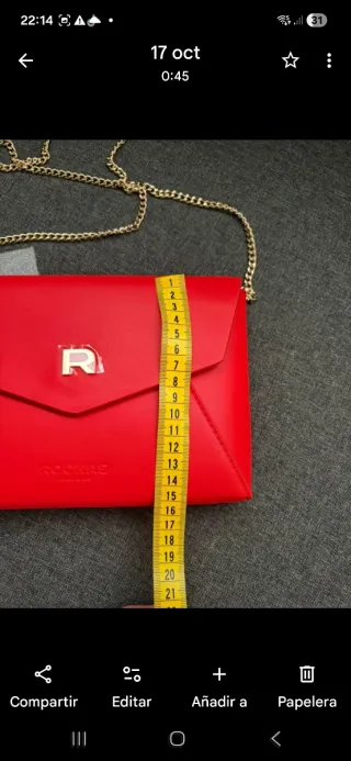 Bolso Rochas Rojo Nuevo