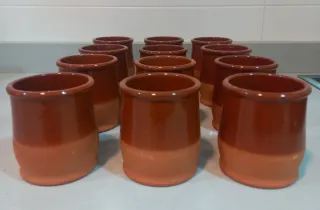 12 VASOS BARRO