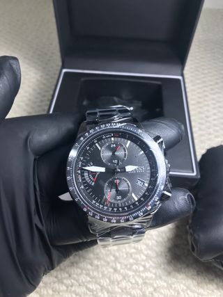 Reloj Hugo Boss Negro y Plateado