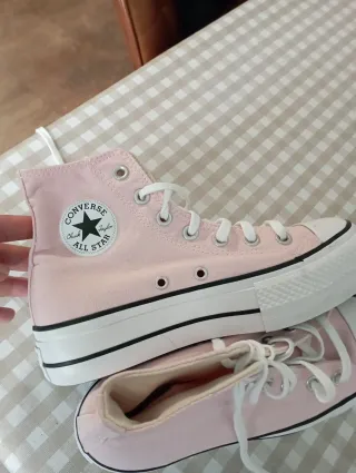 Zapatillas Converse Altas Rosas Sin Estrenar
