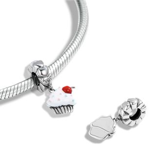 Charm Cupcake Plata 925 Nuevo - Regalo Navidad