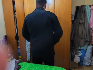 Chaquetón tres cuartos hombre XXL negro