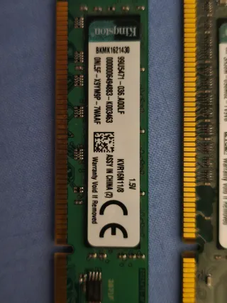 PACK 4 Módulos RAM Kingston