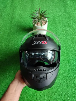 Casco Moto Modular XL Negro Unisex