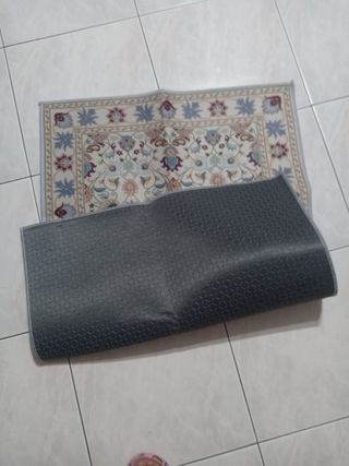 Tappeto floreale beige e multicolore 60x90cm