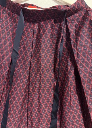 Falda Carolina Herrera Diamantes Azul y Rojo