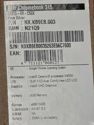 Acer Chromebook 315 CB315-4H