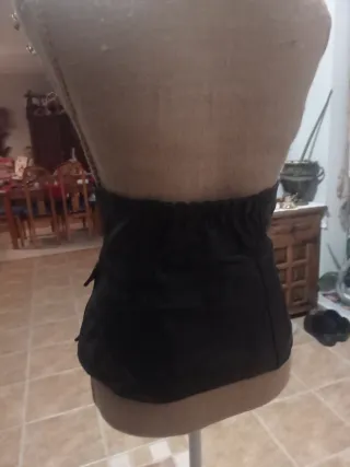 Bustier Piel Sintética Negro