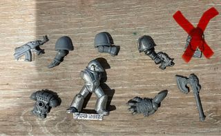 Marine Espacial y Bits Warhammer