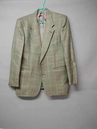 Americana de caballero cuadros verde