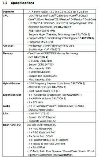 Placa Base Asrock 4CoreDual-SATA2 Intel Kentsfield