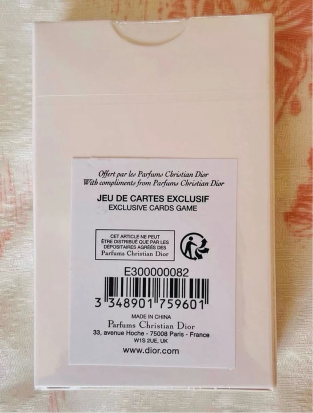 Juego de cartas Dior / Dior Cards Game