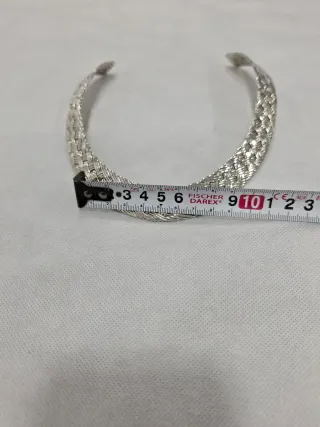 Collar de plata tejido