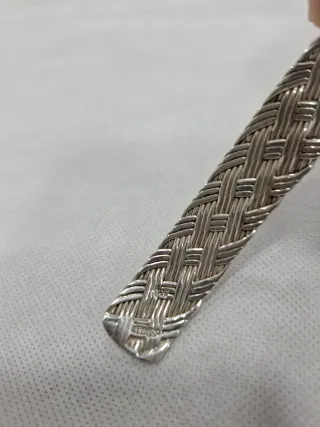 Collar de plata tejido