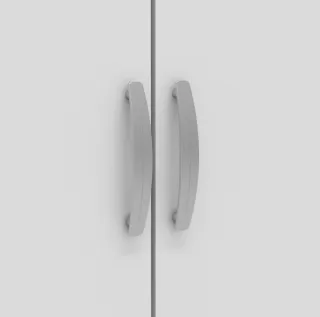 Armario 2 puertas beige y blanco