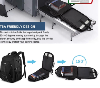 MOCHILA PUSLOM NEGRA IMPERMEABLE CON USB