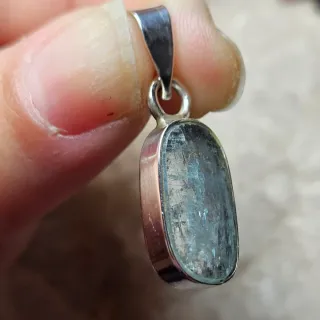 Colgante Plata 925 Cianita Aqua