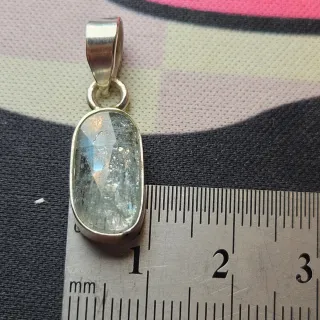 Colgante Plata 925 Cianita Aqua