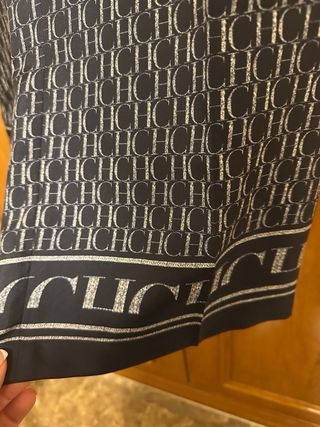 Pantalón recto Carolina Herrera azul Talla M