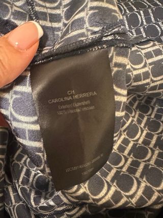 Pantalón recto Carolina Herrera azul Talla M