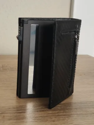 Cartera Hombre Tarjetero Automático y Monedero