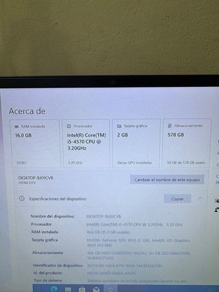 PC Gamer i5 16GB RAM GTX 1050 SSD