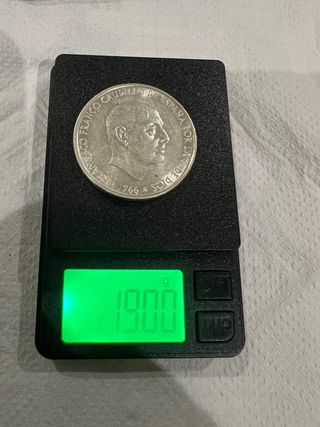 100 Pesetas Francisco Franco 1966 Plata *19*70