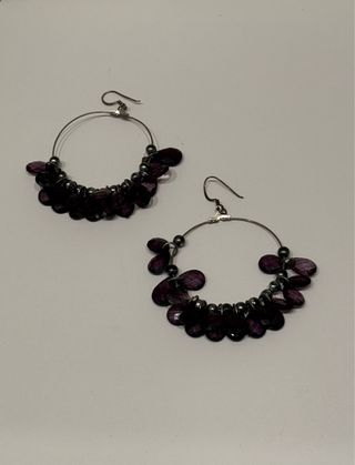 Pendientes aro negro y grises