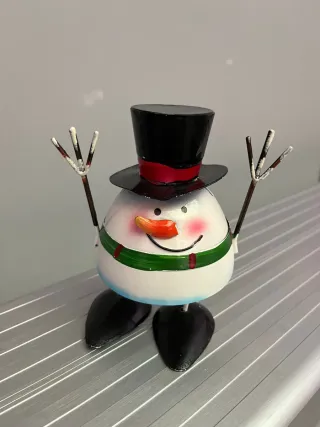 Figura Muñeco Nieve Navideño Balancín