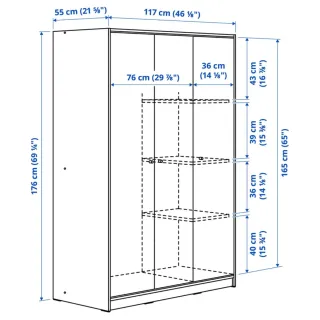 Armario 3 puertas blanco