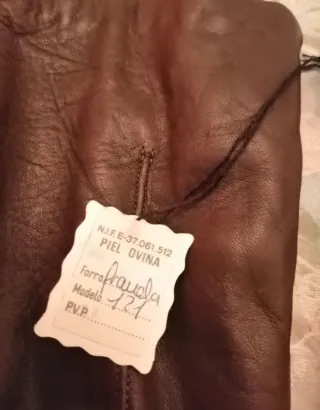 Guantes de Piel Sra. Negro con Borrego