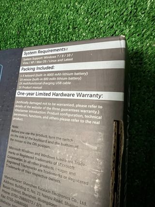 Teclado y Ratón Gaming RGB Inalámbrico