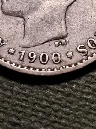 Moneda 50 céntimos Alfonso XIII 1900 Plata